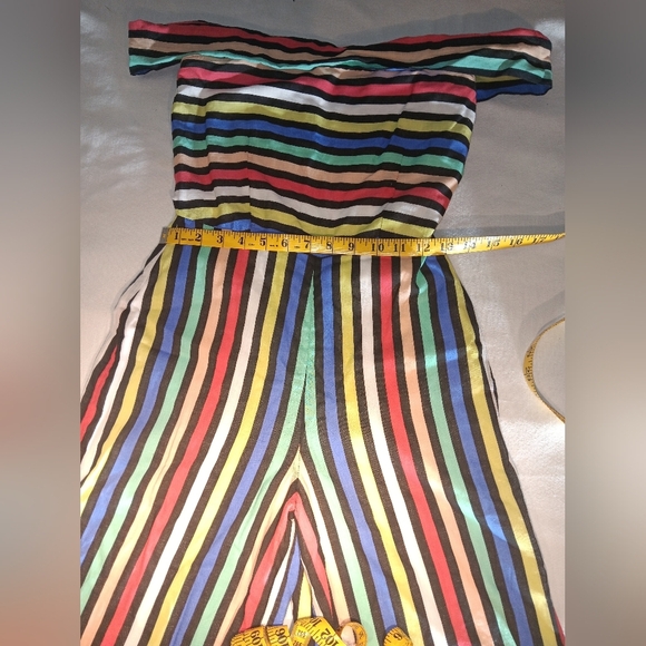 Striped Off-Shoulder Jumpsuit - Picture 5 of 11